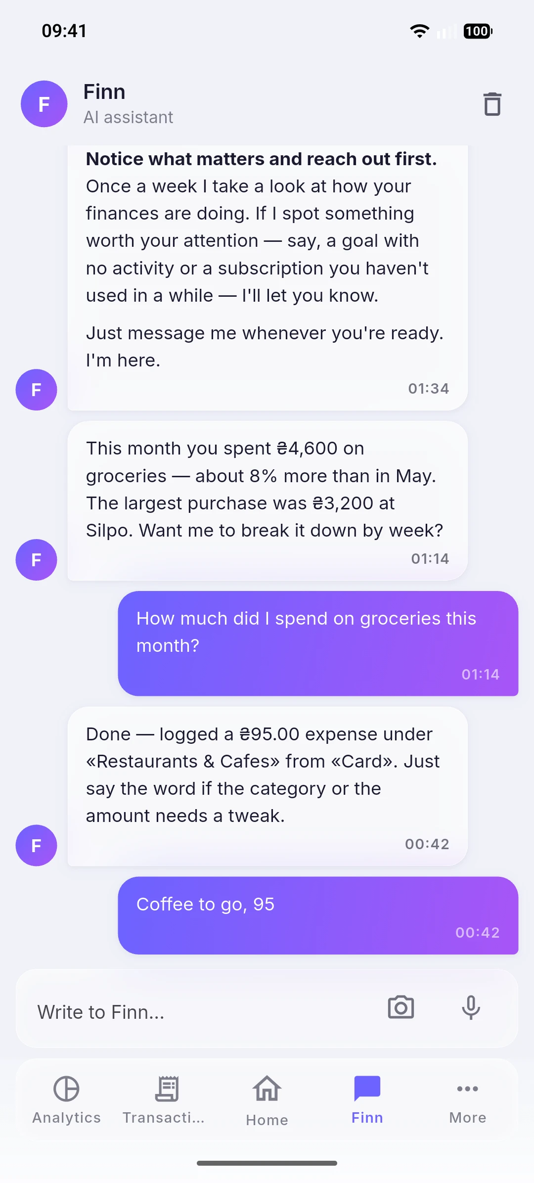 A conversation with Finn in plain words